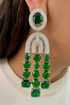 Prerto_Emerald Green Stones Layered Necklace Set _Online_at_Aza_Fashions