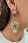 Shop_Prerto_Pink Diamonds, Pearls, Stones Ruby Kundan Necklace Set _at_Aza_Fashions