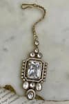 Prerto_White Diamonds, Stones Polki Kundan Necklace Set _Online_at_Aza_Fashions
