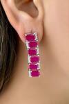 Shop_Prerto_Purple Diamonds Ruby Tennis Necklace Set _at_Aza_Fashions