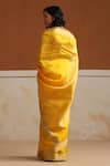 Shop_Weaver Story_Yellow Chanderi Saree With Running Blouse _at_Aza_Fashions