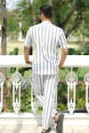 Shop_Raas Life_White Cotton Blue Stripe Shirt _at_Aza_Fashions
