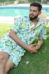 Buy_Raas Life_White Linen, Cotton Painted Floral Coord Set _Online_at_Aza_Fashions