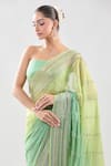 Anushree Reddy_Green Sequins Embroidered Saree With Unstitched Blouse _at_Aza_Fashions