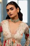 Buy_Paulmi And Harsh_Multi Color Georgette Sequins, Floral Print Peplum Tunic And Sharara Set _Online_at_Aza_Fashions