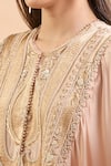 Anamika Khanna Pink Beads, Sequins Round Neck Floral Embroidered Kaftan Set Online at Aza Fashions Anamika Khanna_Pink Beads, Sequins Round Neck Floral Embroidered Kaftan Set_Online_at_Aza_Fashions