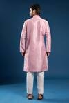 Shop Arihant Rai Sinha Pink Silk, Cotton Onion Dupion Kurta Set at Aza Fashions Shop_Arihant Rai Sinha_Pink Silk, Cotton Onion Dupion Kurta Set _at_Aza_Fashions