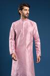 Shop Arihant Rai Sinha Pink Silk, Cotton Onion Dupion Kurta Set Online at Aza Fashions Shop_Arihant Rai Sinha_Pink Silk, Cotton Onion Dupion Kurta Set _Online_at_Aza_Fashions