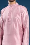 Arihant Rai Sinha Pink Silk, Cotton Onion Dupion Kurta Set at Aza Fashions Arihant Rai Sinha_Pink Silk, Cotton Onion Dupion Kurta Set _at_Aza_Fashions