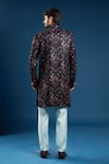 Shop Arihant Rai Sinha Navy Velvet, Silk, Cotton Embroidery, Zari Blue Layered Sherwani Set at Aza Fashions Shop_Arihant Rai Sinha_Navy Velvet, Silk, Cotton Embroidery, Zari Blue Layered Sherwani Set _at_Aza_Fashions