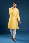 Arihant Rai Sinha_Yellow Silk, Cotton Light Dupion Kurta Set _at_Aza_Fashions