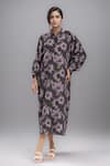Buy_Dhruv Kapoor_Multi Color Collared Luminous Shirt Dress _at_Aza_Fashions