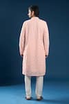 Shop_Arihant Rai Sinha_Pink Georgette, Polyester, Cotton Embroidery Chikankari Baby Kurta Pyjama Set _at_Aza_Fashions