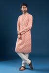 Arihant Rai Sinha_Coral Georgette, Polyester, Cotton Chikankari Multi Color Kurta Pyjama Set _at_Aza_Fashions