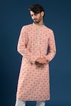 Buy_Arihant Rai Sinha_Coral Georgette, Polyester, Cotton Chikankari Multi Color Kurta Pyjama Set 