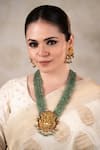 Buy_Anana_Green Gemstones Gold Plated Beaded Necklace Set _at_Aza_Fashions