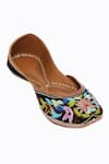 NR By Nidhi Rathi Black Multicoloured Embroidered Leather Juttis Online at Aza Fashions NR By Nidhi Rathi_Black Multicoloured Embroidered Leather Juttis _Online_at_Aza_Fashions