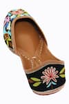 Shop NR By Nidhi Rathi Black Multicoloured Embroidered Leather Juttis Online at Aza Fashions Shop_NR By Nidhi Rathi_Black Multicoloured Embroidered Leather Juttis _Online_at_Aza_Fashions