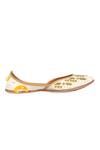 NR By Nidhi Rathi_Off White Embellished Ethnic Juttis _Online_at_Aza_Fashions