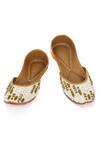 Buy_NR By Nidhi Rathi_Off White Embellished Ethnic Juttis _Online_at_Aza_Fashions
