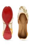 Shop_NR By Nidhi Rathi_Off White Embellished Ethnic Juttis _at_Aza_Fashions