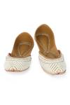 Buy_NR By Nidhi Rathi_White Embellished Round-toe Juttis 