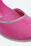 NR By Nidhi Rathi Pink Leather Classic Juttis at Aza Fashions NR By Nidhi Rathi_Pink Leather Classic Juttis _at_Aza_Fashions
