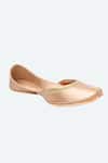 NR By Nidhi Rathi_Gold Classic Leather Juttis _Online_at_Aza_Fashions