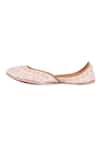 NR By Nidhi Rathi_Pink Embellished Square-toe Juttis _Online_at_Aza_Fashions