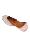 Buy_NR By Nidhi Rathi_Pink Embellished Square-toe Juttis _Online_at_Aza_Fashions