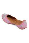 Buy_NR By Nidhi Rathi_Pink Beaded Stone Juttis _Online_at_Aza_Fashions