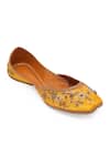 Shop_NR By Nidhi Rathi_Yellow Embellished Ethnic Juttis _Online_at_Aza_Fashions