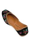 Buy_NR By Nidhi Rathi_Black Embellished Velvet Juttis _Online_at_Aza_Fashions