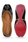 Shop_NR By Nidhi Rathi_Black Embellished Velvet Juttis _at_Aza_Fashions
