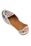 Buy_NR By Nidhi Rathi_White Handcrafted Embellished Juttis _Online_at_Aza_Fashions