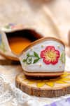NR By Nidhi Rathi_White Handcrafted Embellished Juttis _at_Aza_Fashions