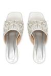 Shop_PEHRA_Silver Embroidery Block Heels _at_Aza_Fashions