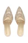Shop_PEHRA_Beige Embroidery, Beads, Sequins Stiletto Heels _at_Aza_Fashions