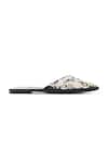 PEHRA_Black Overlap Cutwork Flats _Online_at_Aza_Fashions