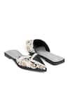 Buy_PEHRA_Black Overlap Cutwork Flats _at_Aza_Fashions