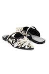 Buy_PEHRA_Black One Side Embroidered Flats _at_Aza_Fashions