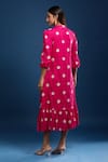 Shop_Naintara Bajaj_Pink Cotton Embroidery Collared Dress _at_Aza_Fashions