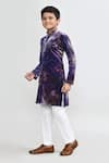 Buy_Petite Pomme_Purple Velvet, Silk Kurta And White Pant Set 