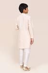 Shop_Arihant Rai Sinha_Cream Cotton Printed Kurta And White Pant Set _at_Aza_Fashions