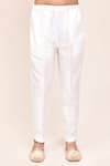 Arihant Rai Sinha_Cream Cotton Printed Kurta And White Pant Set _at_Aza_Fashions
