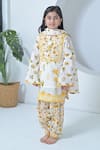 Buy_The Plum Bum_White Cotton Lace Lily Designer Salwar Set _at_Aza_Fashions