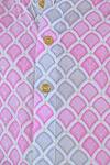 Shop_The Plum Bum_Pink Cotton Pink-grey Honeycomb Kurta Set _Online_at_Aza_Fashions
