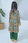 Shop_The Plum Bum_Green Modal Sequins, Embroidery, Zari Designer Patola Kurti And Salwar Set _at_Aza_Fashions
