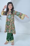 Buy_The Plum Bum_Green Modal Sequins, Embroidery, Zari Designer Patola Kurti And Salwar Set _at_Aza_Fashions
