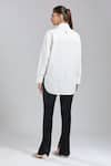 Shop_Dhruv Kapoor_White Embroidery Collared Bouquet Oversized Shirt _at_Aza_Fashions